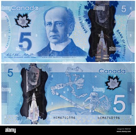 Dollars Banknote Wilfrid Laurier Canada Stock Photo Alamy