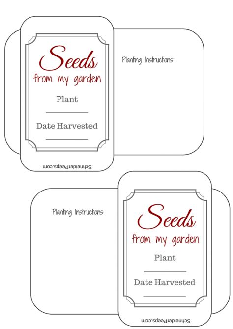 Free Printable Seed Packets Web Click On The Link Below To Download And