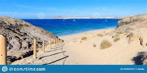 Playa De La Cera Papagayo Lanzarote Canary Islands Stock Image