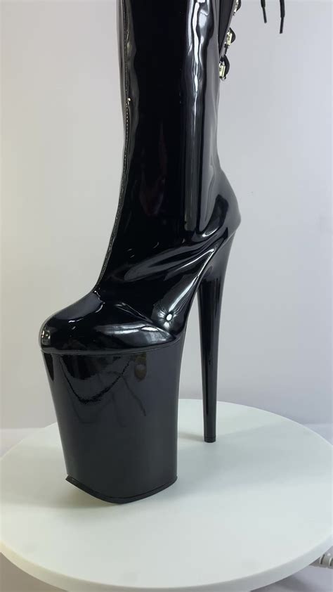 rncksi european and american new women s boots 23cm 9 inch super high heel waterproof platform