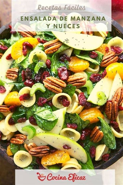 Ensalada Con Manzanas Y Nueces Cocina Eficaz