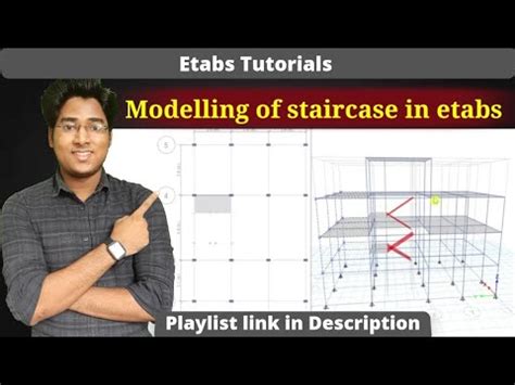 Modelling Of Staircase In Etabs Drawing Staircase In Etabs Youtube