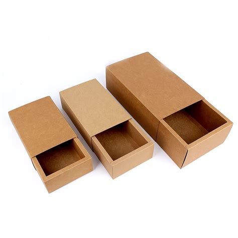 Brown Kraft Paper Folding Drawer T Box 3 Sizes Available Esgreen