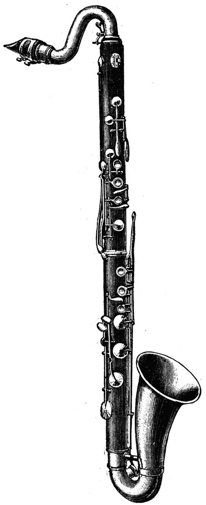 Cartoon Bass Clarinet