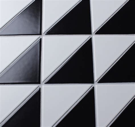 4 Forest Pattern Black White Matte Porcelain Geometric Tile Ant Tile