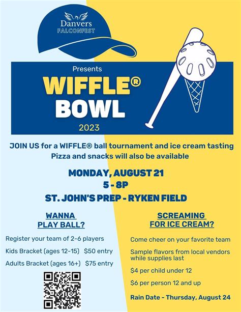 Aug 21 Danvers Falconfest Presents Wiffle Bowl 2023 Danvers Ma Patch