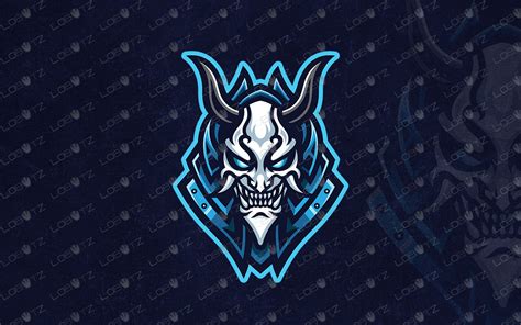 Oni Mask Mascot Logo For Sale Oni Mask Esports Logo Lobotz Ltd