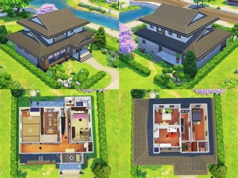 Japanese House The Sims 4 Catalog Japanese House Sims House Plans