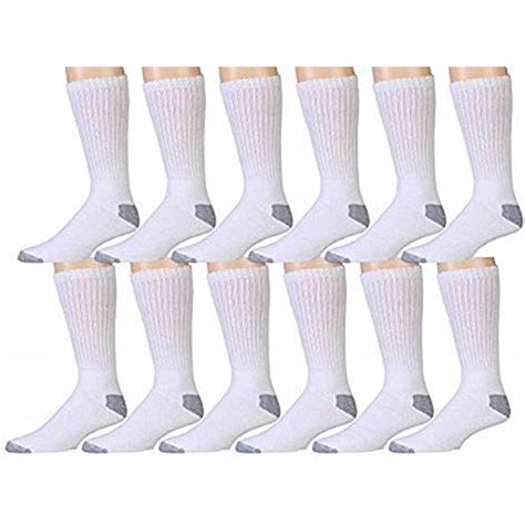 Yacht And Smith Yacht And Smith 12 Pair Mens King Size Crew Socks Big