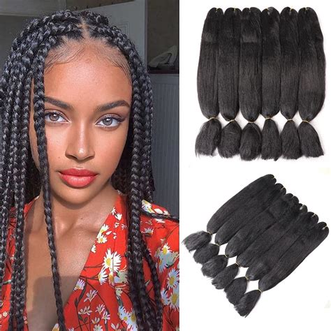 buy 6 pieces pack yaki jumbo braids synthetic crochet braids pre stretched braiding hair