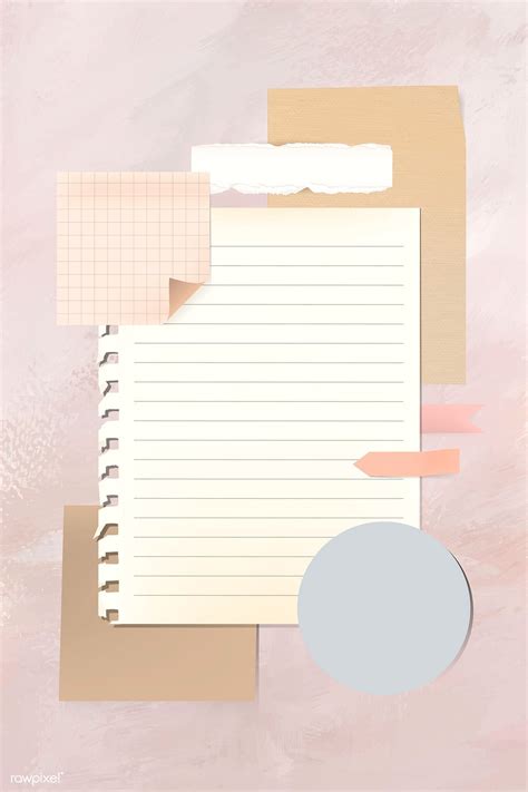 Blank Vintage Note Paper Template Vector Collection Premium Image By