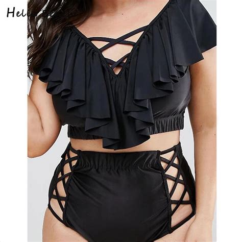 Aliexpress Com Buy Hello Beach Swimwear High Waisted Bathing Suits