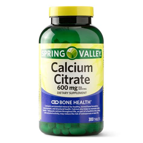 Spring Valley Calcium Citrate Tablets 600 Mg 300 Ct