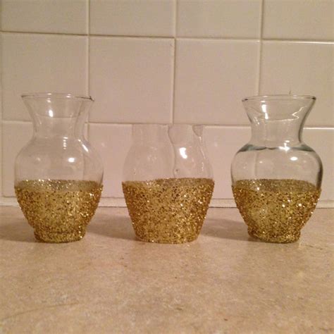 Diy Glitter Vases Wedit