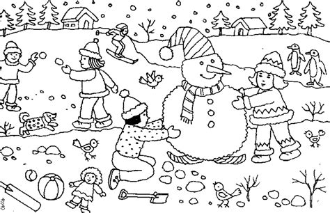 Snow Day Coloring Page at GetColorings.com | Free printable colorings pages to print and color