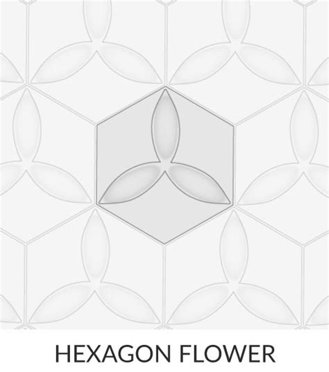 6 Inch Hexagon Relief Designs D And W Ceramics