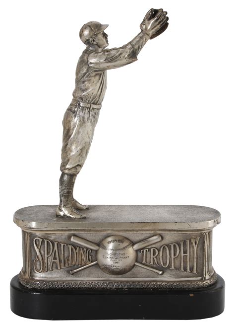 Lot Detail 1931 Vintage Spalding The Fielder Figural Baseball Trophy