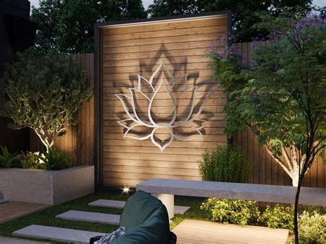 Lotus Flower Large Outdoor Metal Wall Art Garden Sculpture Etsy