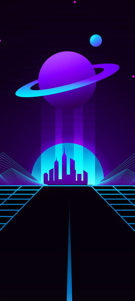 1080x2400 Synthwave Planet Retro Wave 1080x2400 Resolution Wallpaper