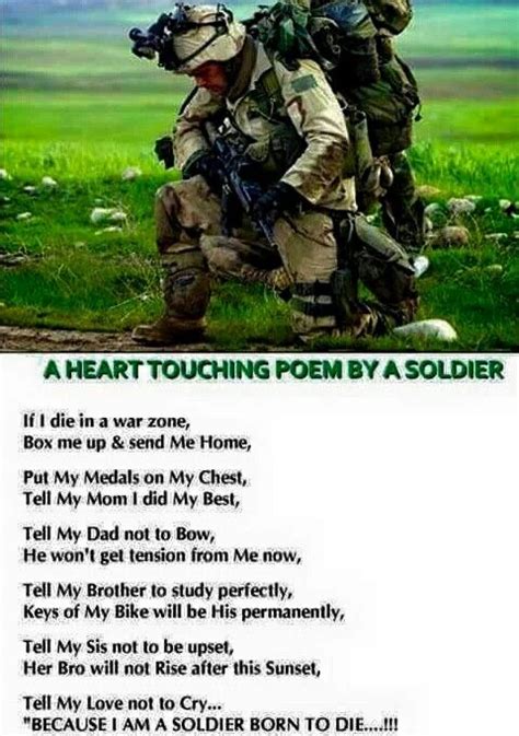 Poem By Soldier Army Quotes Military Life Quotes Soldier Quotes