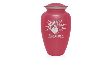 Bowling Cremation Urn Rose Pink Green Meadow Memorials