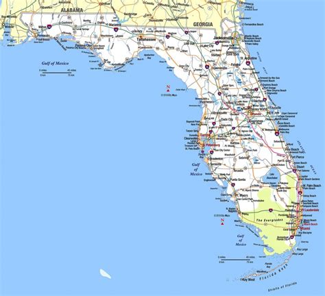 Map Of East Coast Of Florida Cities Free Printable Maps