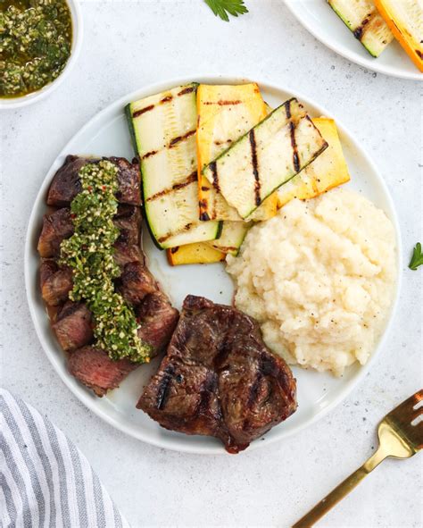Grilled New York Strip With Chimichurri Sauce Whole30 Paleo Marys