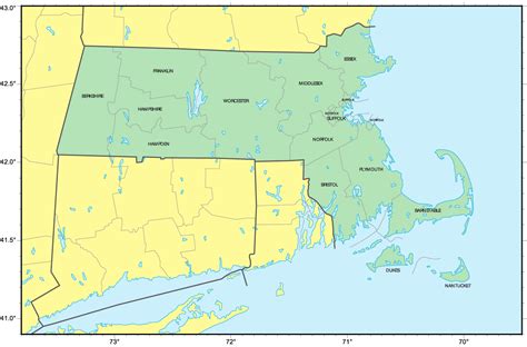 Counties Map Of Massachusetts Mapsofnet