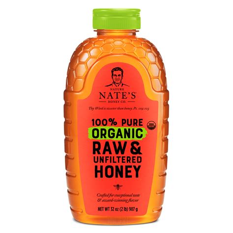 Nature Nate S Organic Honey 100 Pure Raw Unfiltered Honey 32 Fl