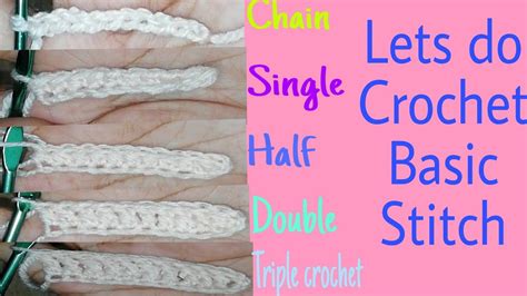 How To Crochet Basic Stitch For Beginnerby Restie Mix Vlog Youtube