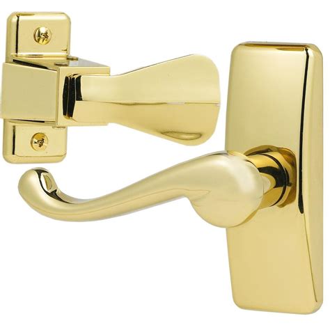 Ideal Security E Coat Brass Storm Door Lever Handle Set Skglwbb The