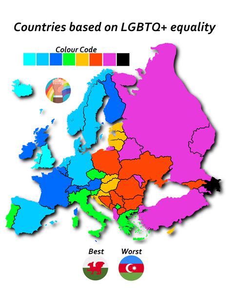 european countries based on lgbtq equality r maps