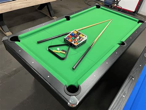 7 Ft Modern Pool Table With Table Tennis Dining Green