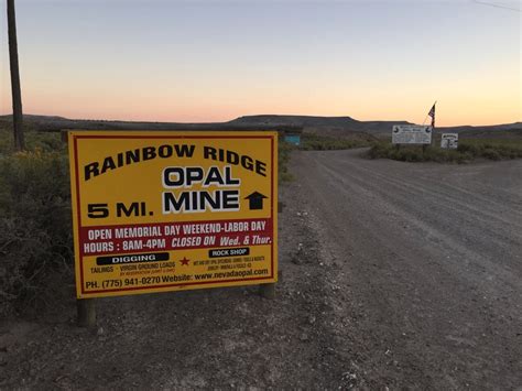 Prospecting Vacations Rainbow Ridge Opal Mine