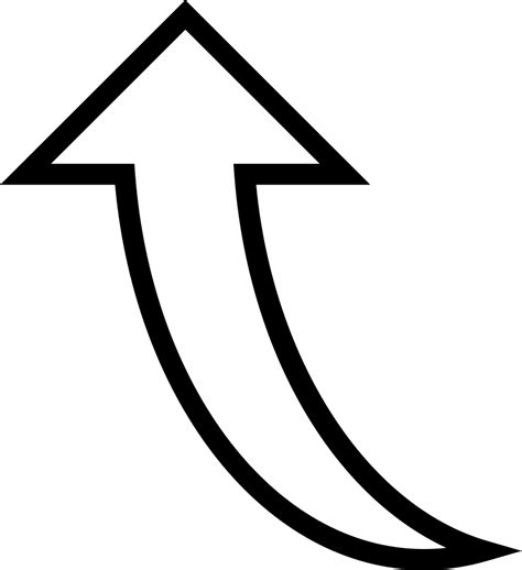 Download Curved White Arrow Png Curved Arrow Pointing Up