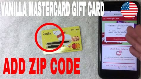 How To Register Zip Code On Vanilla Mastercard Gift Card YouTube