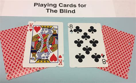 Non Braille Playing Cards For The Blind And Visually Impaired Etsy Canada
