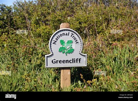 National Trust Signpost For Greencliff Near Westward Ho On The South