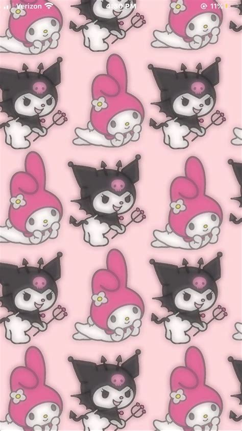 Kuromi In 2020 Hello Kitty Backgrounds Hello Kitty Wallpaper Sanrio