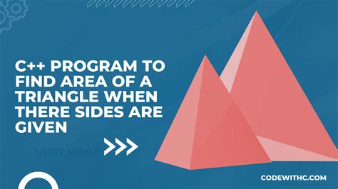 C Program To Find Area Of A Triangle When There Sides Are Given