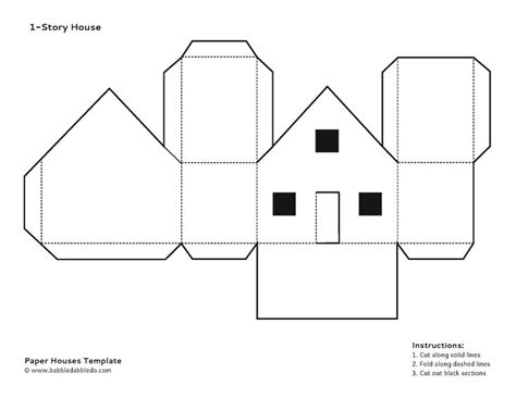 House Template ver 4 | House template, Paper houses, Templates