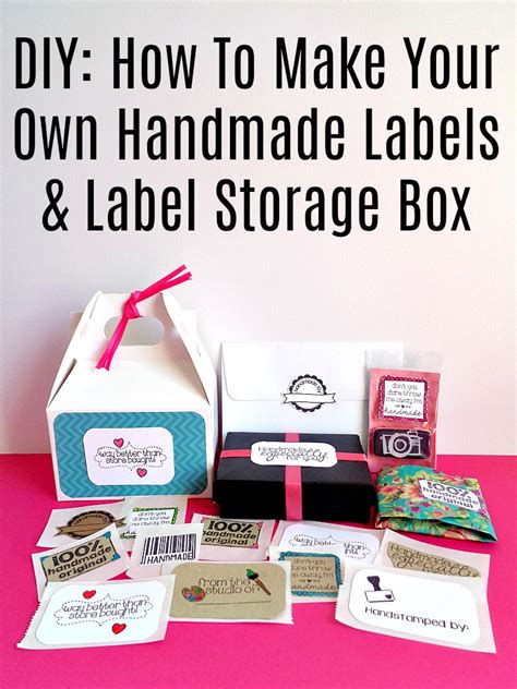 Diy How To Make Your Own Handmade Labels And Label Storage Box Running