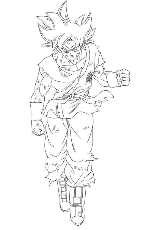 Cool Goku Ultra Instinct Coloring Pages Mewarnai Islami