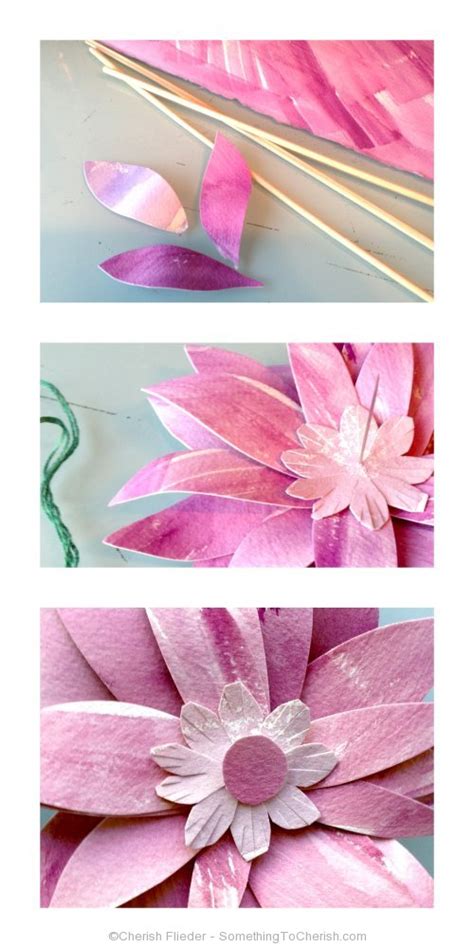 How To Make Watercolored Paper Flowers