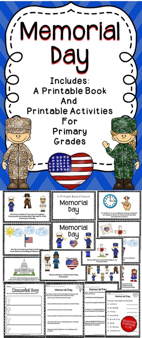 Memorial Day Activity Book Memorial Day Activities Engaging Lessons