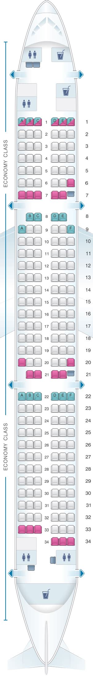 Seat Map Finnair Airbus A321