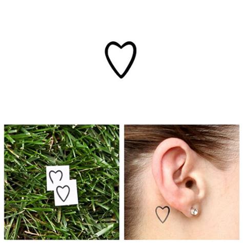 Buy Tattify Small Heart Outline Temporary Tattoo A Little Love Set