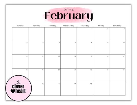 February 2024 Printable Calendar Free Printable Calendars The