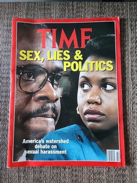 Sex Lies And Politics Time Magazine Oct 211991 Sexual Harassment Metoo Nn1 200 Picclick