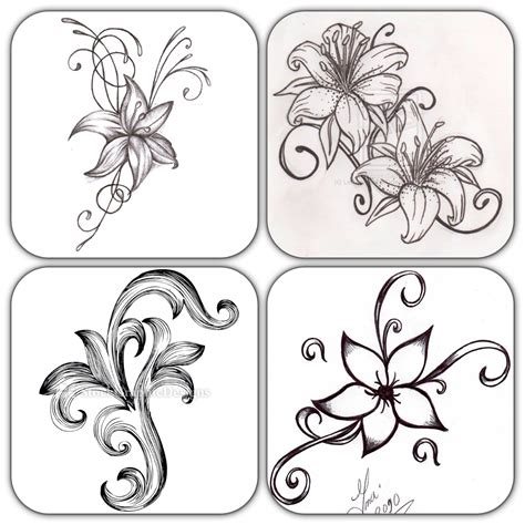 Beginner Simple Flower Designs For Pencil Drawing Am Wintersun